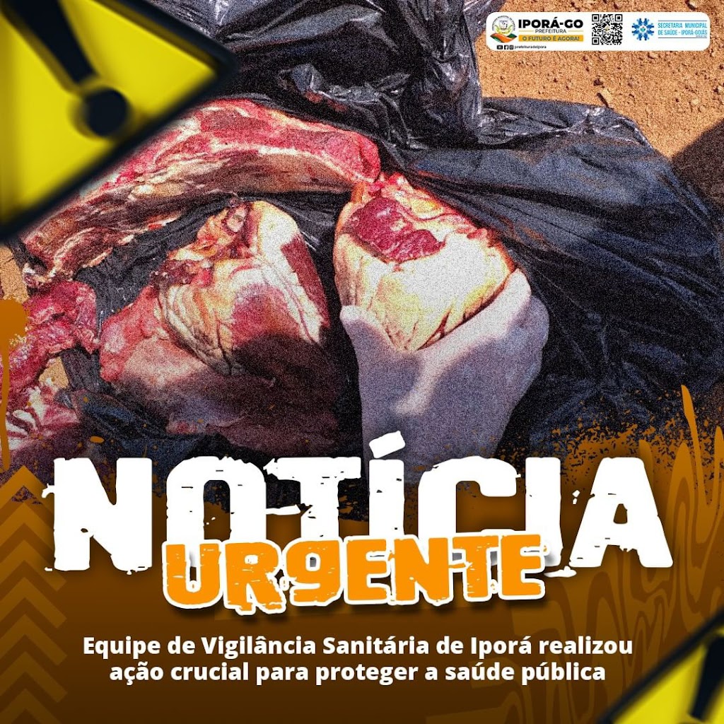 Notícia Urgente! A equipe do núcleo de vigilância sanitária de iporá apreendeu 216,68 kg de alimentos impróprios para consumo humano