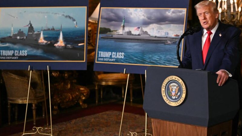 Trump anuncia nova classe de navios de guerra e homenageia a si mesmo