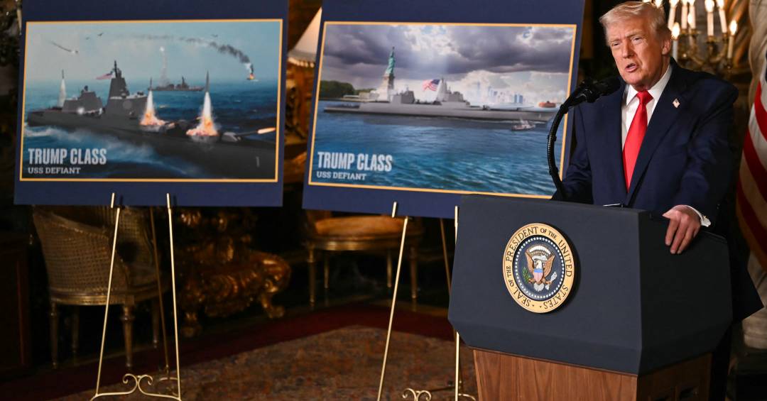 Trump anuncia nova classe de navios de guerra e homenageia a si mesmo