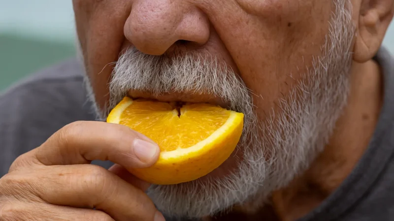 Idoso morre após se engasgar com laranja em Goiás