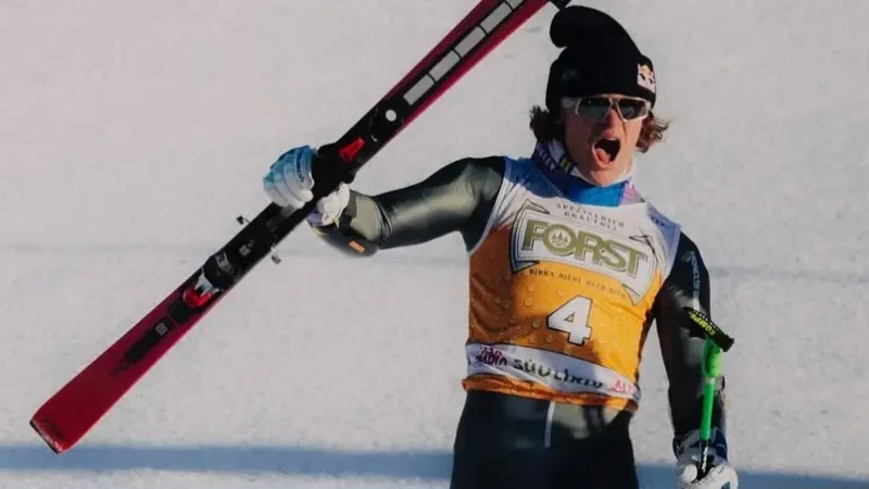 Lucas Braathen conquista a prata no slalom gigante em etapa italiana da Copa do Mundo de esqui