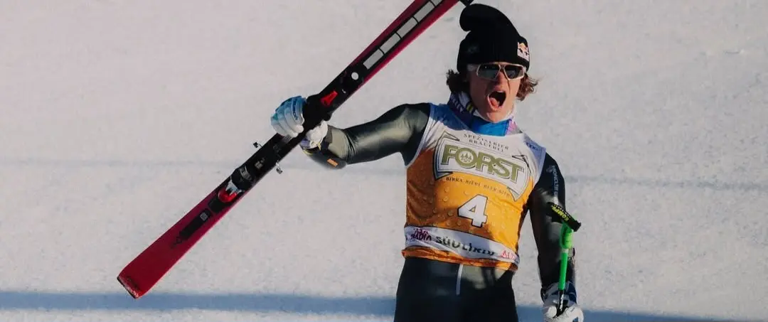 Lucas Braathen conquista a prata no slalom gigante em etapa italiana da Copa do Mundo de esqui