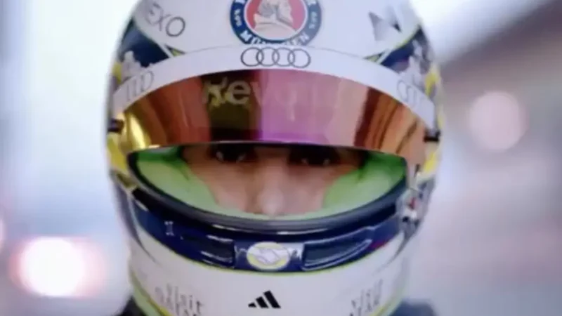 Agora na Audi, Gabriel Bortoleto apresenta capacete que usará na temporada de 2026