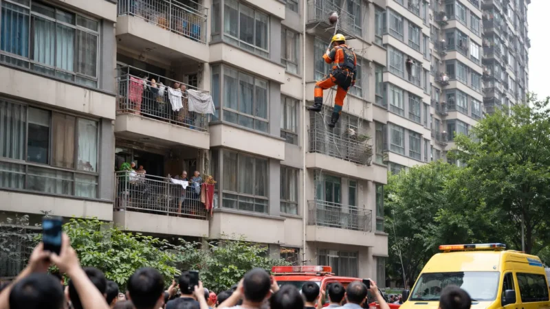 Idoso cai do 15º andar de prédio, mas é salvo por objeto; veja foto