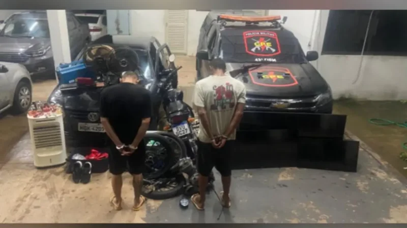 Polícia encontra joias, eletrônicos e moto furtada após prender suspeitos em Aparecida