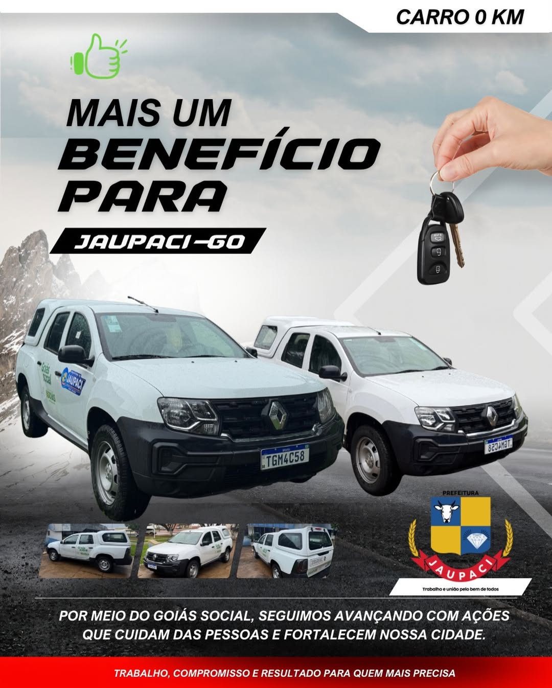 Prefeitura de Jaupaci recebe novo veículo para atendimentos