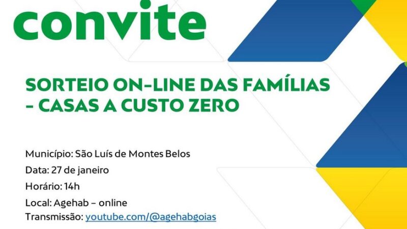 Sorteio on-line define famílias para 58 casas a custo zero