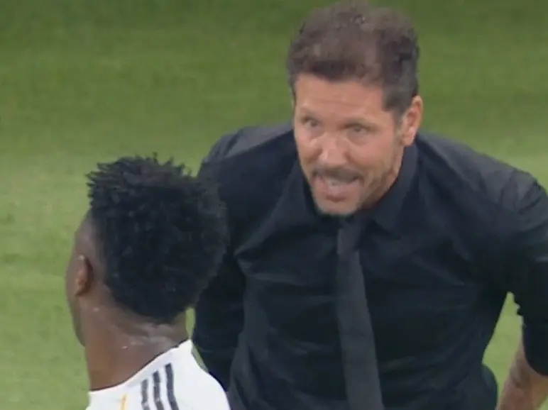 Vini Jr bate boca com Simeone em Real x Atlético