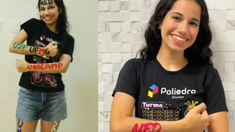 Aprovada em 1º lugar, jovem fez Medicina e Ensino Médio juntos