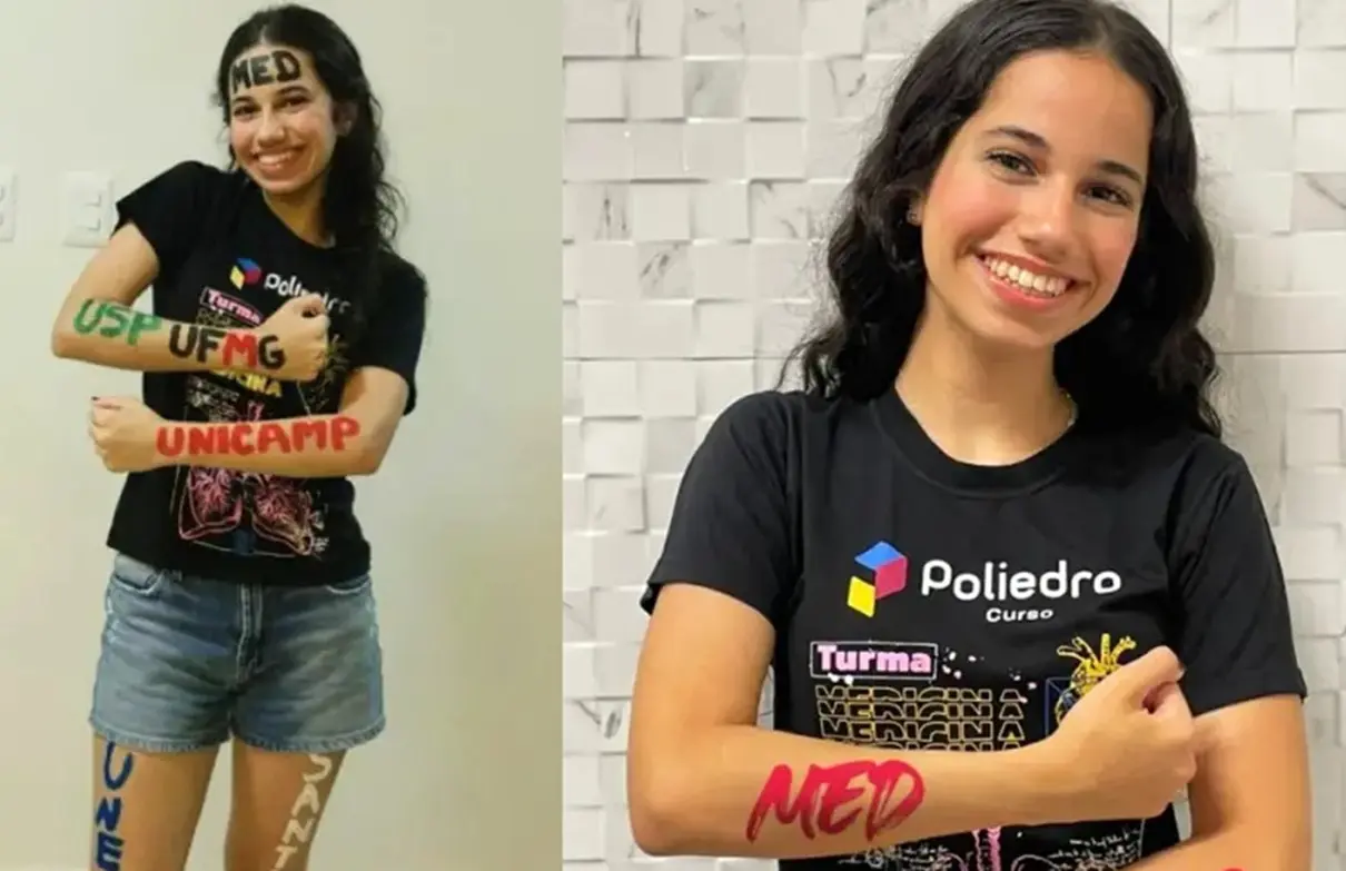 Aprovada em 1º lugar, jovem fez Medicina e Ensino Médio juntos