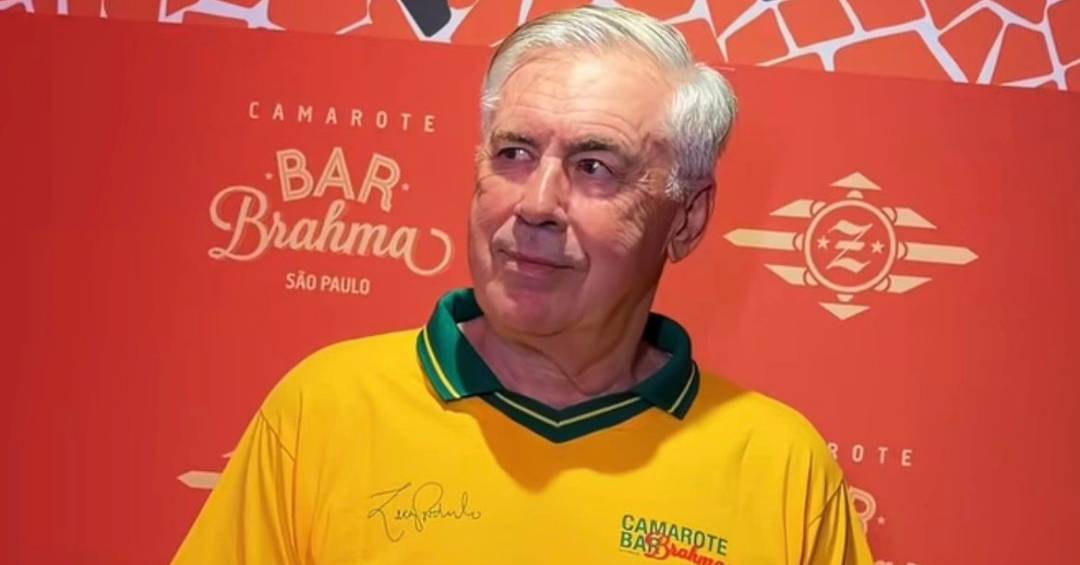 A curtição de Ancelotti no Carnaval em meio a pedido sobre Neymar