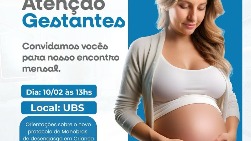 Encontro orienta gestantes sobre desengasgo em bebês