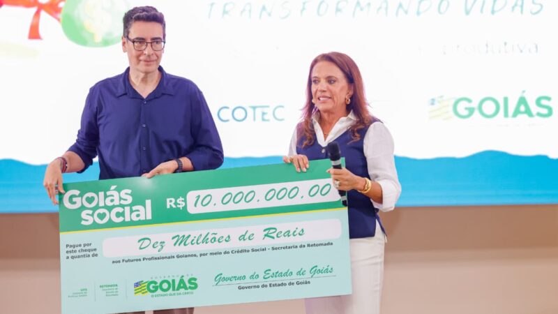 Gracinha Caiado anuncia R$10 mi ao Crédito Social em Palmeiras de Goiás