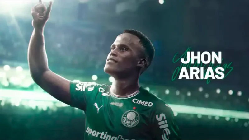 Palmeiras anuncia a contratação do colombiano Jhon Arias