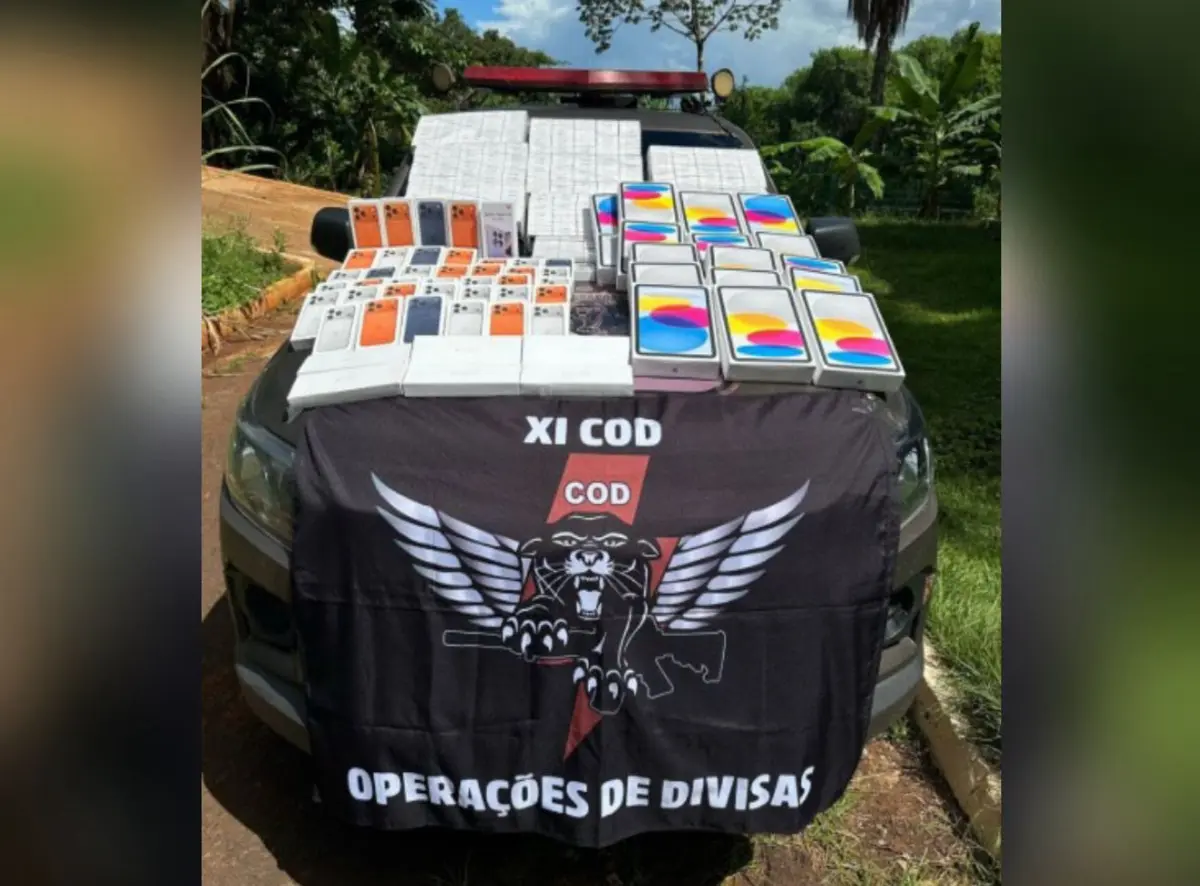 Polícia apreende iPhones, iPads e Apple Watchs avaliados em R$ 600 mil em Goiás