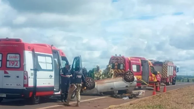 Viagem em família termina em morte na BR-060, em Rio Verde