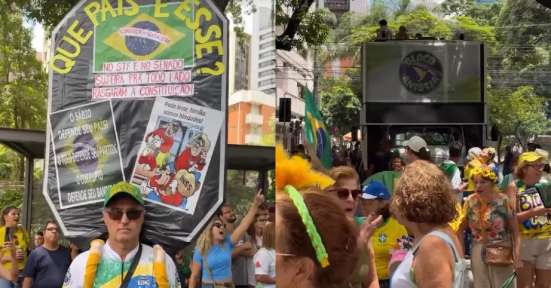 Enquanto escola no Rio exalta Lula, bloco em Belo Horizonte reza por Bolsonaro