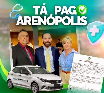 Deputado Lucas do Vale destina veículo para a saúde de Arenópolis