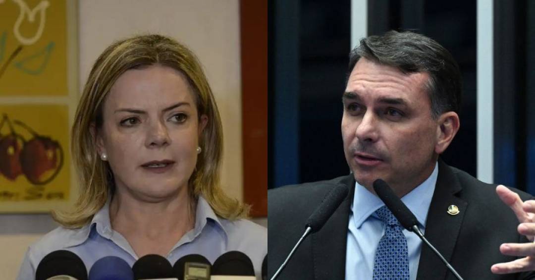 Gleisi sofre derrota para Flávio Bolsonaro em ação na Justiça de Brasília