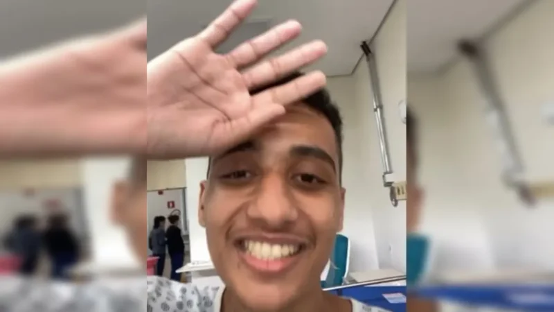 Jovem baleado por PM em Valparaíso recebe alta após quase dois meses internado