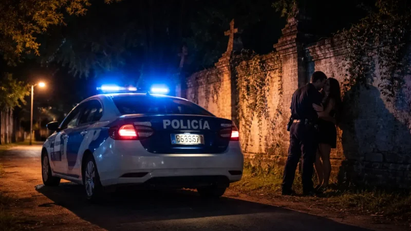 Policial é flagrado fazendo sexo na viatura em cemitério