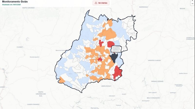Previsão de chuvas com ventos fortes colocam Goiás em alerta