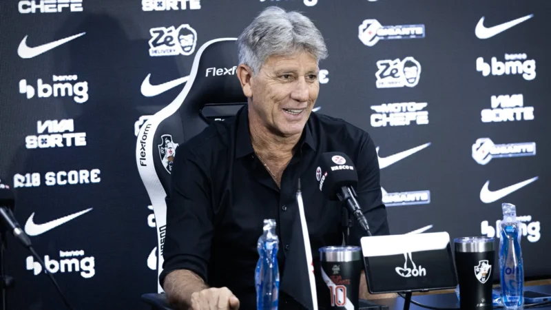 Renato Gaúcho é apresentado no Vasco e crava: “A torcida não vai mais vaiar os jogadores”