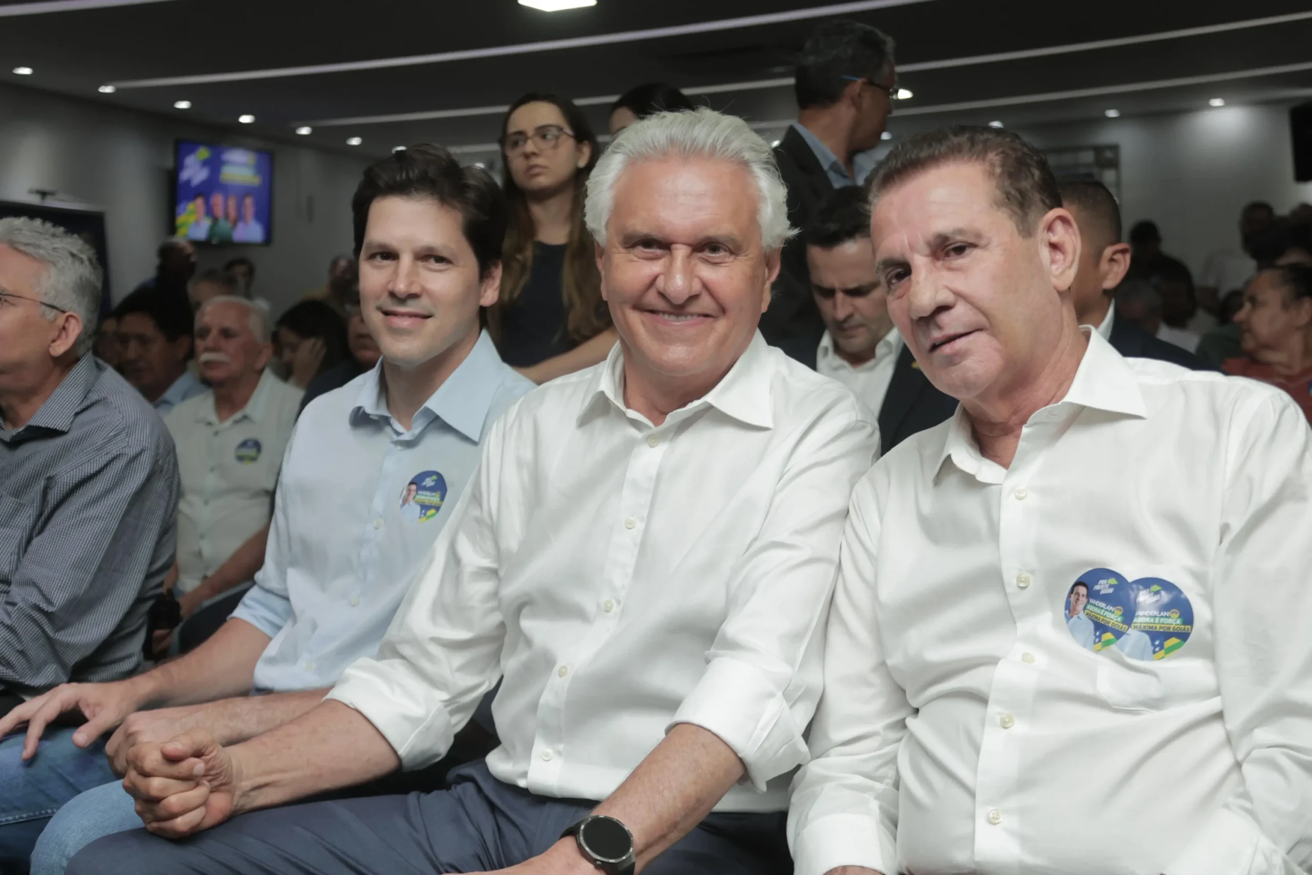 Vanderlan oficializa pré-candidatura à reeleição ao lado de Caiado e sela apoio a Daniel Vilela