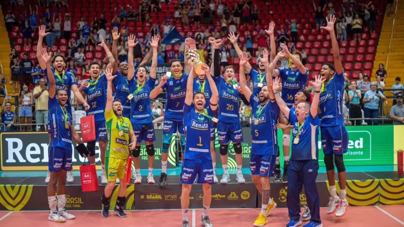 Vôlei Renata vence Cruzeiro de virada e conquista título inédito da Copa Brasil