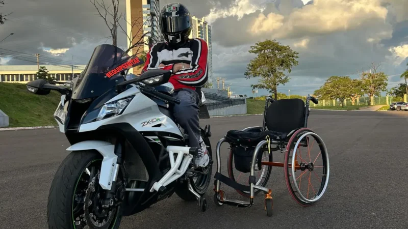 cadeirante percorre 860 km para ver corrida em Goiânia