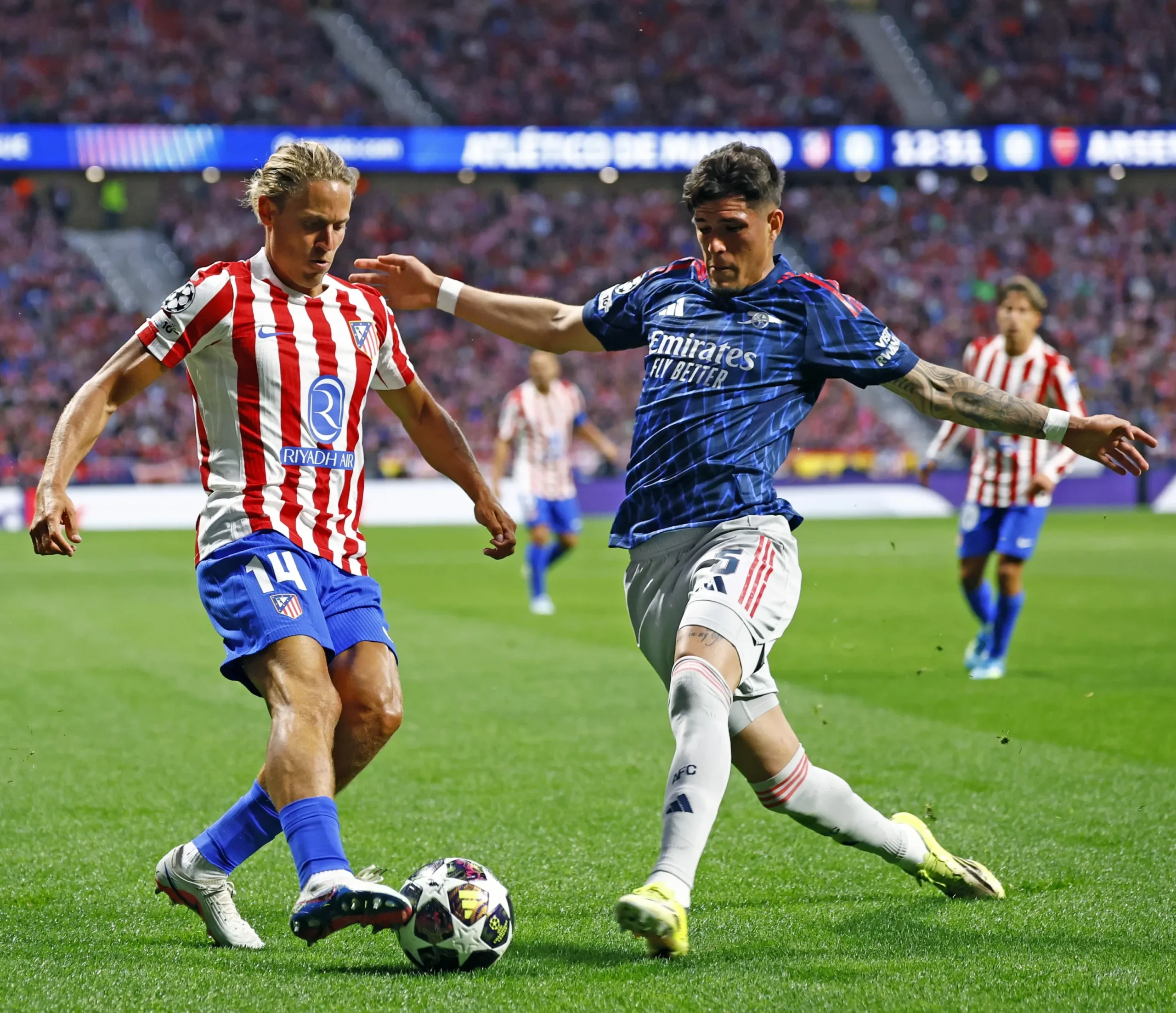 Atlético de Madrid e Arsenal ficam no empate no jogo de ida da semifinal da Champions League