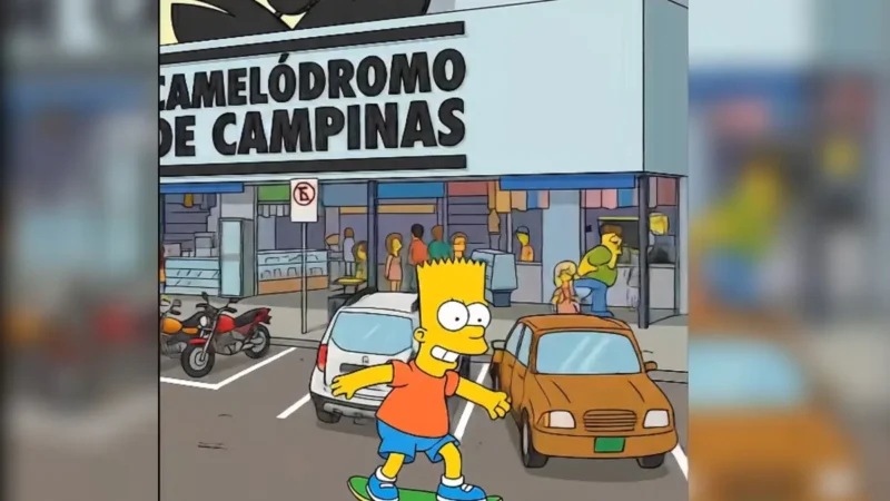 Bart Simpson ‘visita’ pontos de Goiânia em vídeo criado por IA