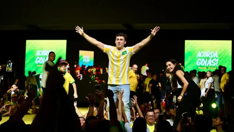 Deputado Nikolas Ferreira participa do ‘Acorda Brasil’, em Goiânia