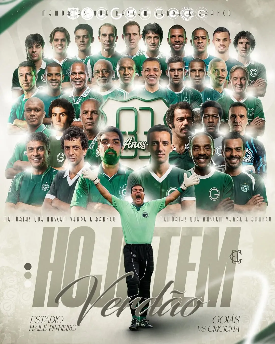 “Memórias que nascem verde e branco”, Goiás homenageia ídolos em seus 83 anos