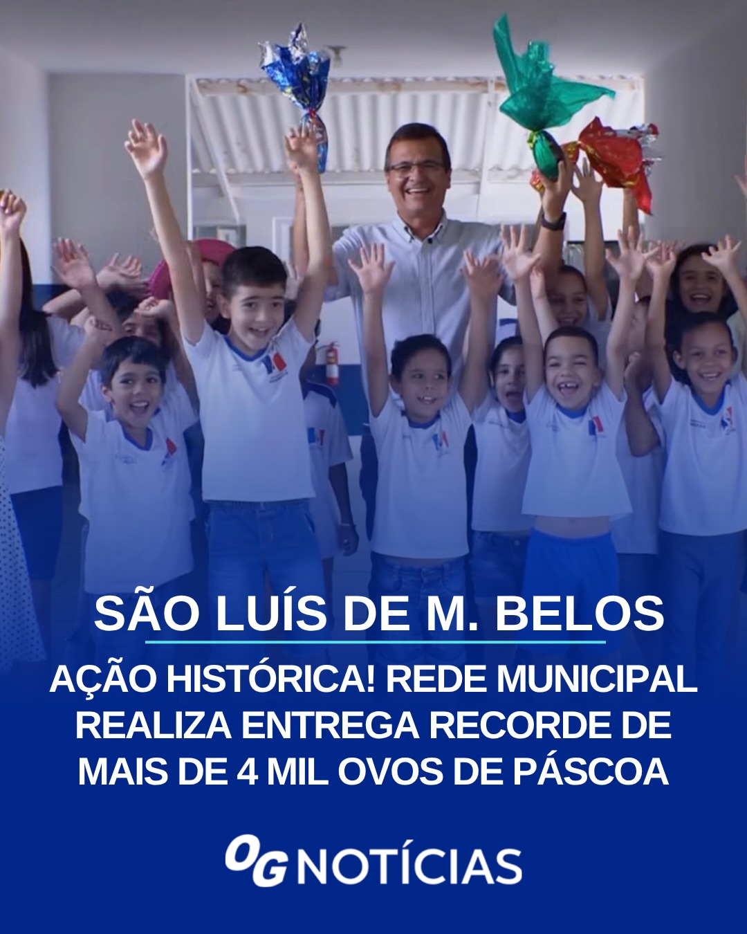 Prefeitura distribui 4 mil ovos de Páscoa a alunos da rede municipal