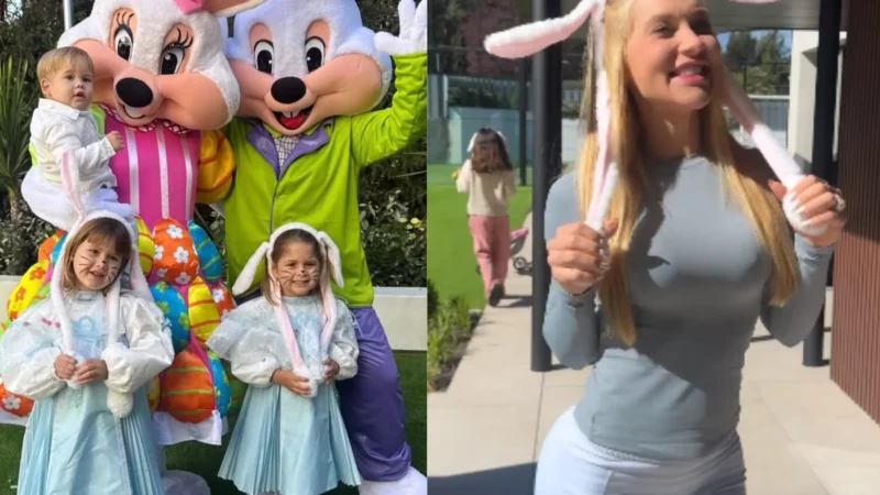 Virginia Fonseca faz festa de Páscoa em mansão de Vini Jr