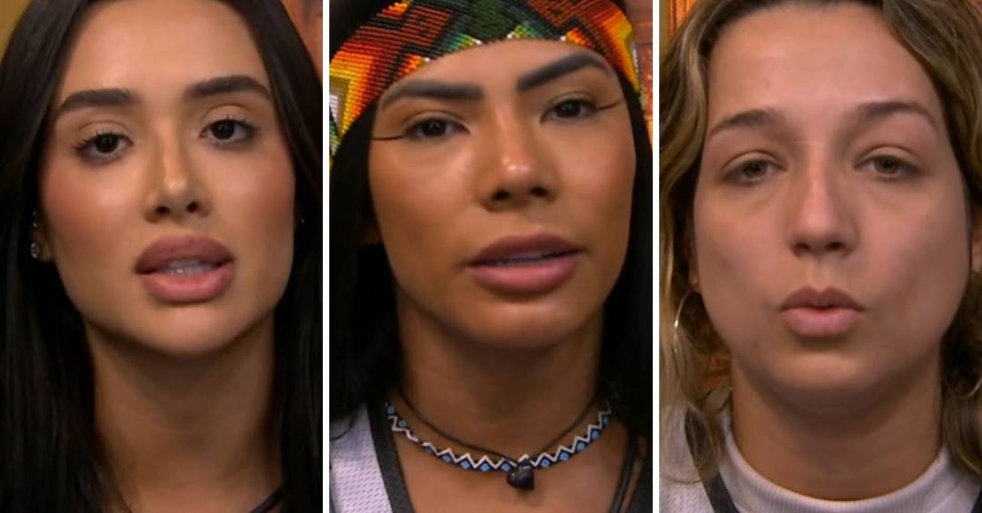 Enquete BBB 26: Quem deve ser eliminado entre Jordana, Marciele e Samira? Vote