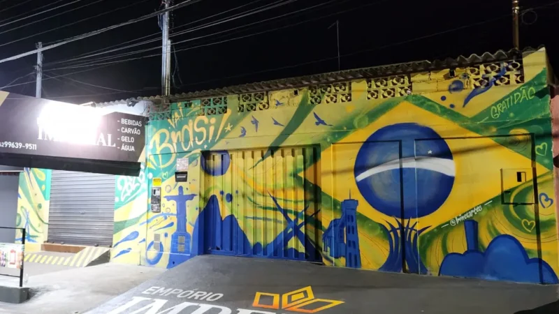 Comércio de Goiânia se pinta de verde e amarelo para Copa