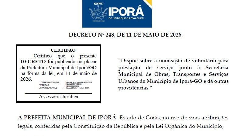 Depois de exonerado, marido da prefeita passa ser voluntário