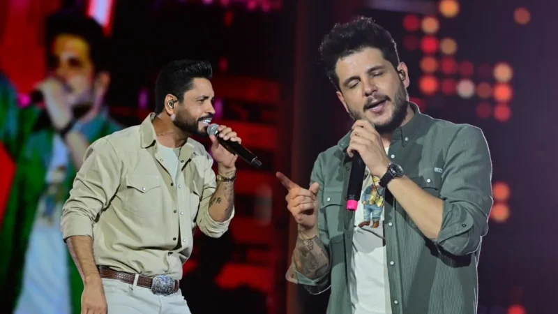 Fred e Fabrício cantam para multidão na terceira noite da Pecuária de Goiânia