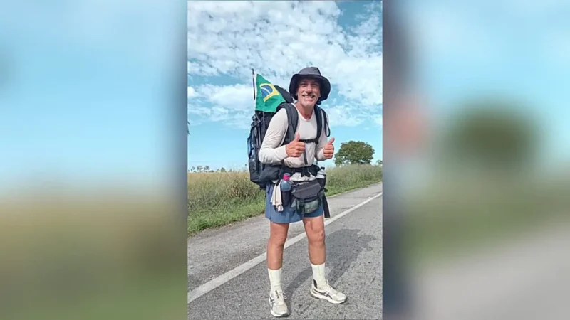 Goiano deixa Hidrolândia a pé e inicia caminhada de 24 mil quilômetros até o Alasca