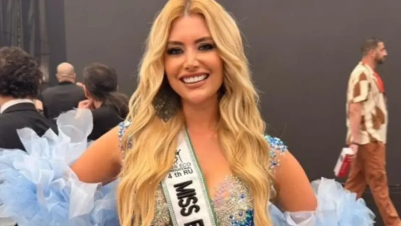 Miss Brasil sofre queda ao vivo durante concurso no Egito; assista