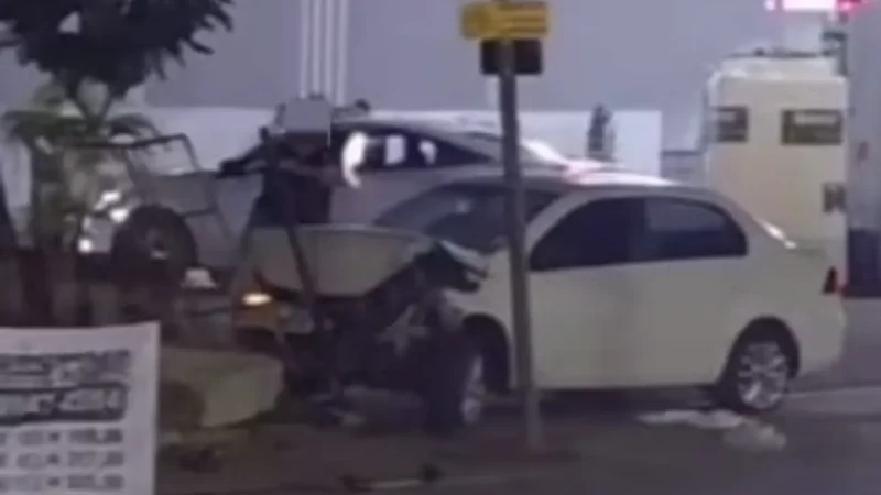 Motorista é preso após bater em carro e invadir posto em Goiânia