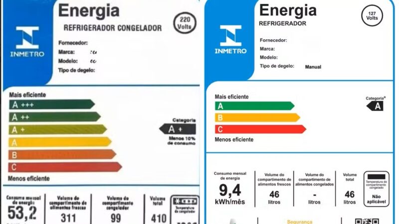 Nova etiqueta de eficiência ajuda na escolha da geladeira