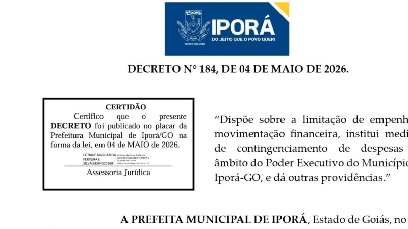 Novo decreto de calamidade financeira define formar de quitas despesas