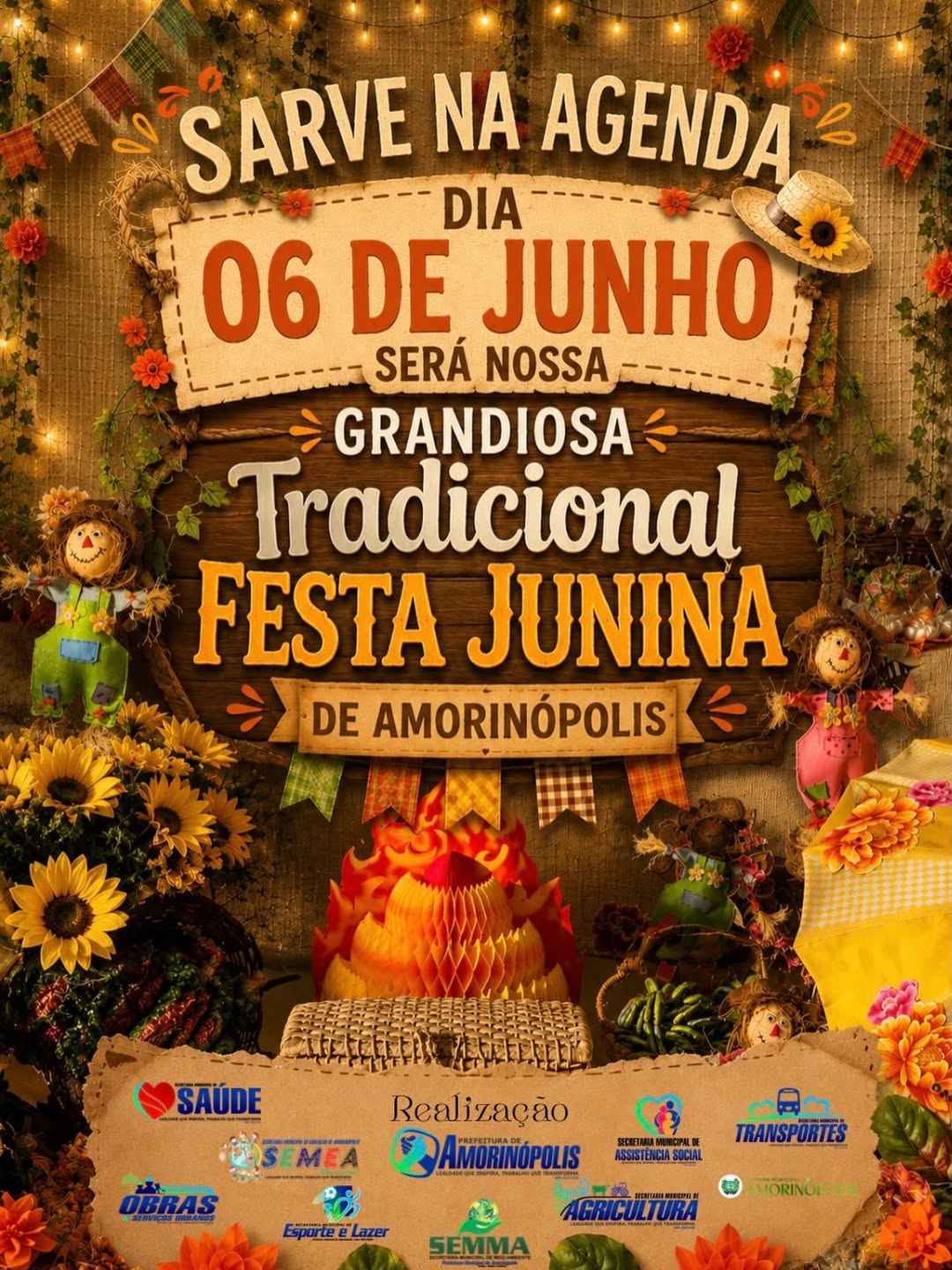 Venha participar da festa junina