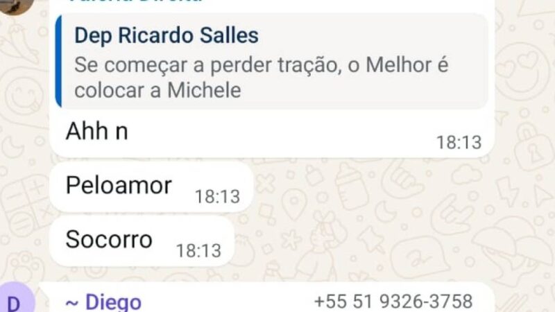 Em grupo, bolsonaristas debatem substituição de Flávio por Michelle, após áudio pedindo recursos para Vorcaro