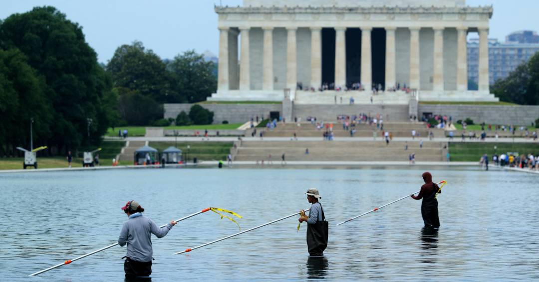 Tinta em reforma de US$ 14 milhões que Trump fez em monumento começa a descascar; veja
