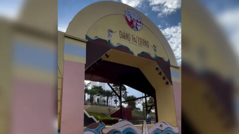 Altar da Romaria do Divino Pai Eterno entra na fase final de montagem em Trindade