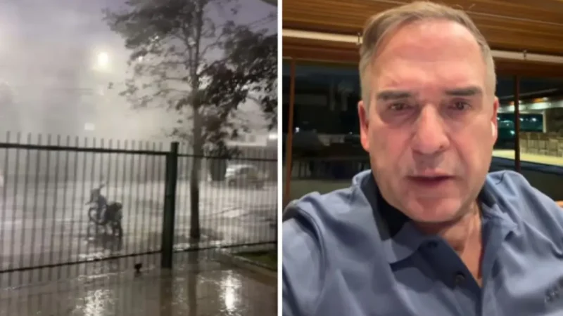 Chuva assusta Goiânia; Mabel pede para que fiquem em casa
